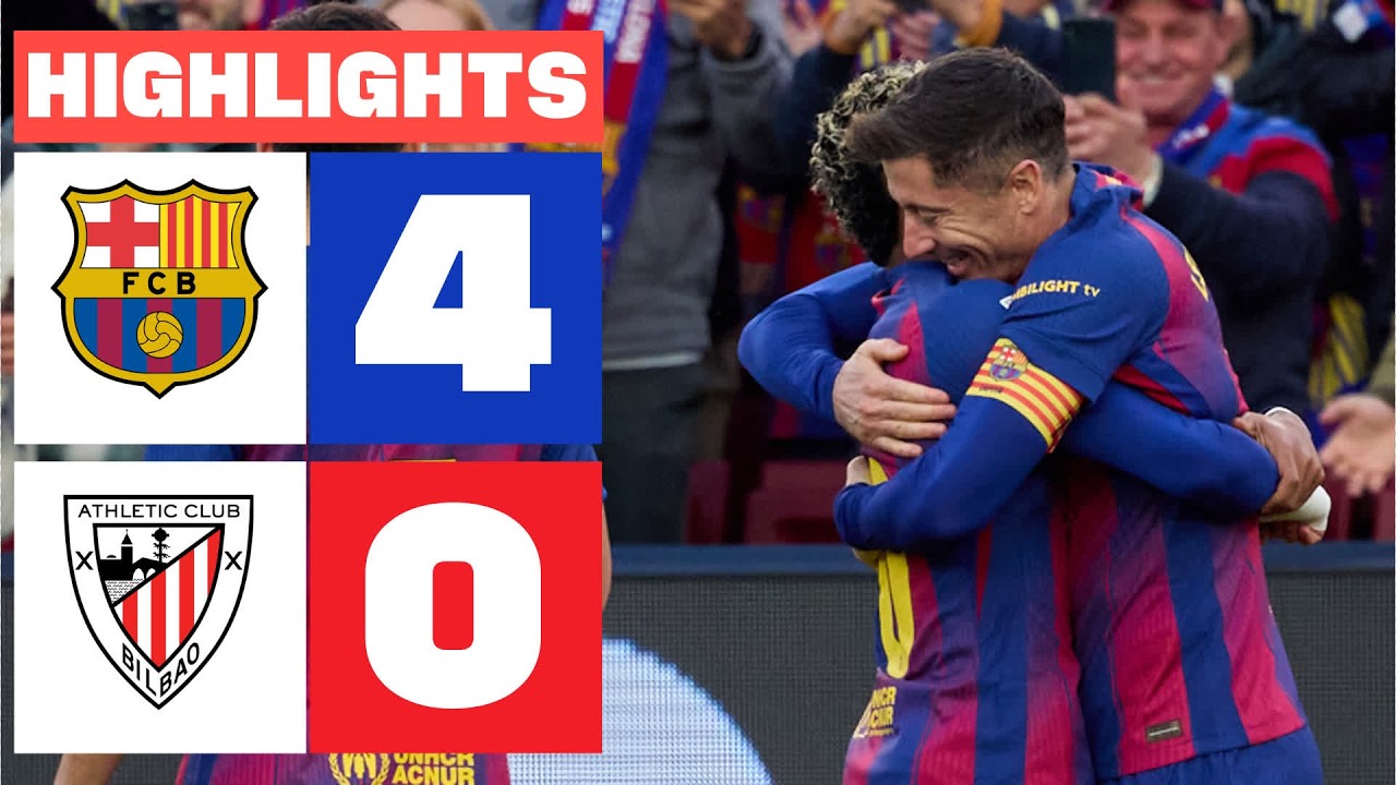 FC BARCELONA 4 – 0 ATHLETIC CLUB | RESUMEN LALIGA EA SPORTS