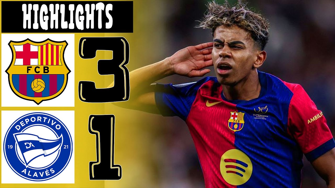 Barcelona vs Alaves 3-1 All Goals and Highlights Football 2025 HD