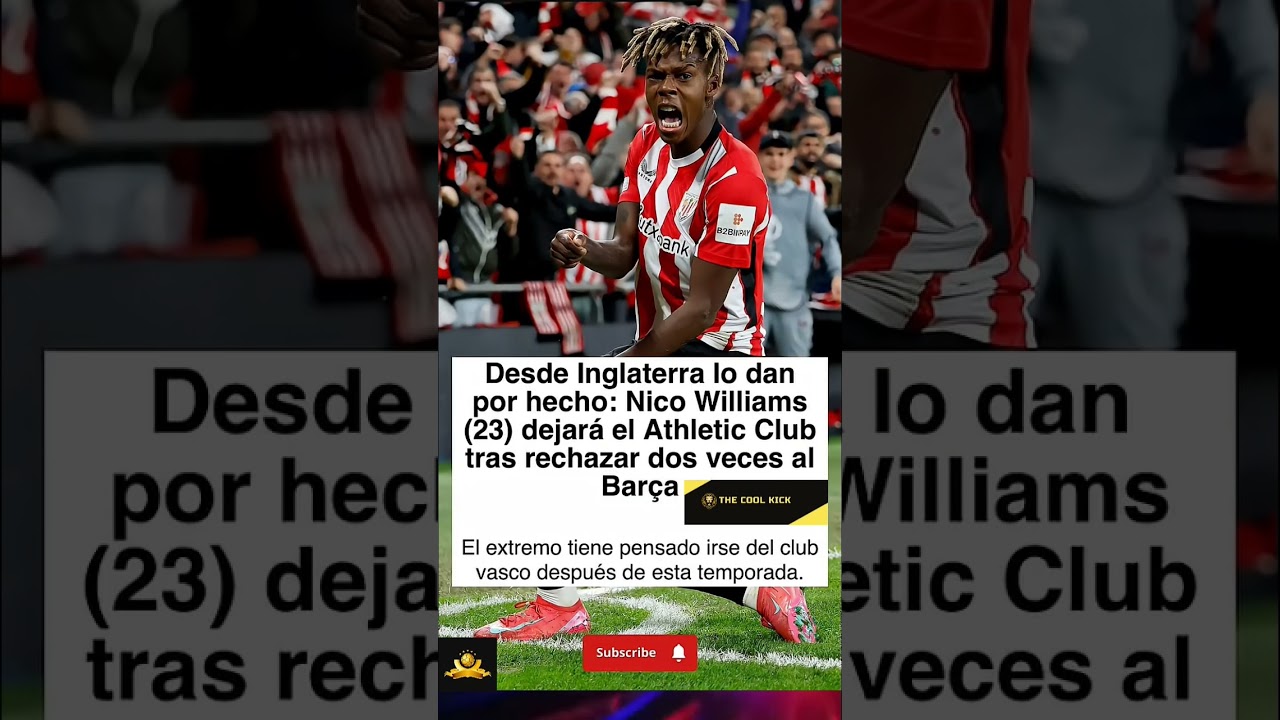 Nico Williams está listo para dejar el Athletic Club | Rechazó dos veces al Barcelona XO